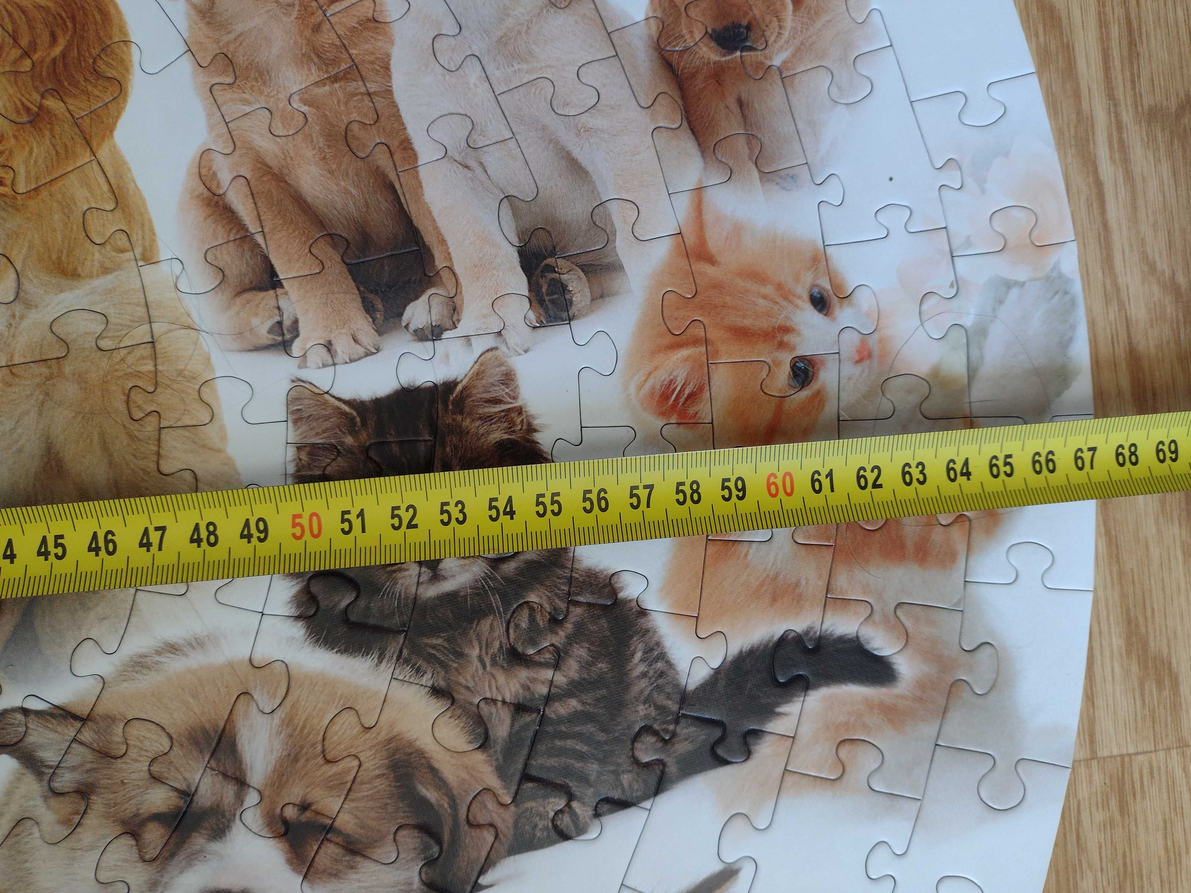 Trefl puzzle 300 elementów okrągłe 67 cm kotki pieski zwierzęta