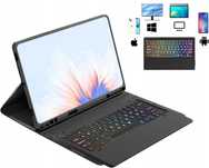 Roofei etui klawiatura LED RGB Samsung Galaxy Tab S9+ S9 FE Plus 12,4'