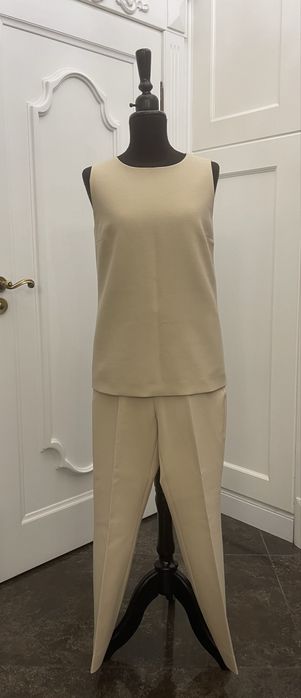 MAX MARA piękny komplet, bluzka ze spodniami, wełna