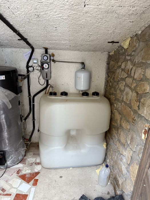 Caldeira a gasóleo + depósito 500L