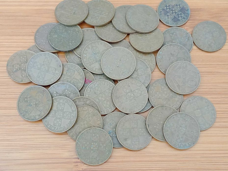 Conjunto de moedas de 50 centavos. Diversas datas (180 moedas)