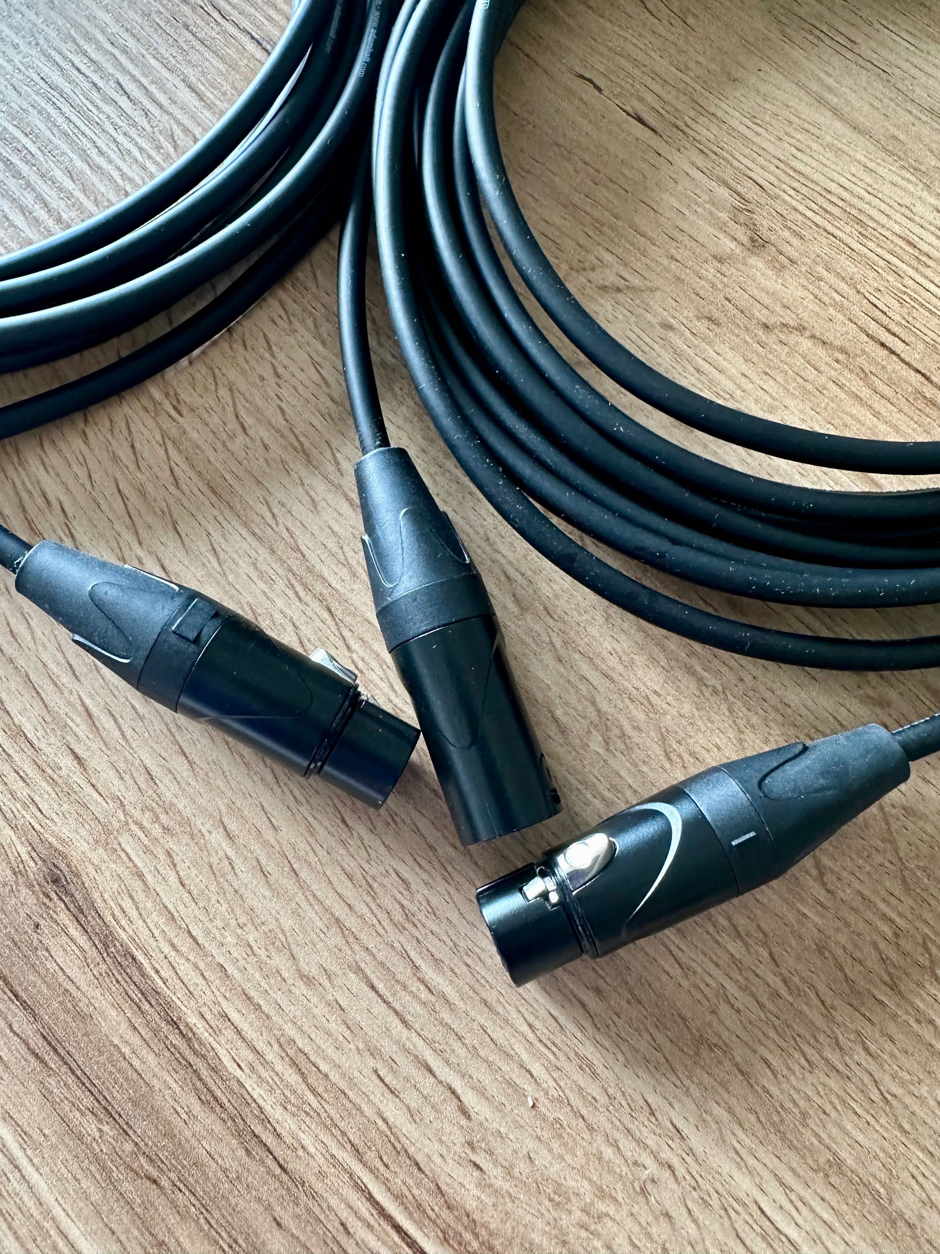 Kabel DMX XLR 5 metrów - 2 sztuki Adam Hall dmx aes EBU 110 ohm