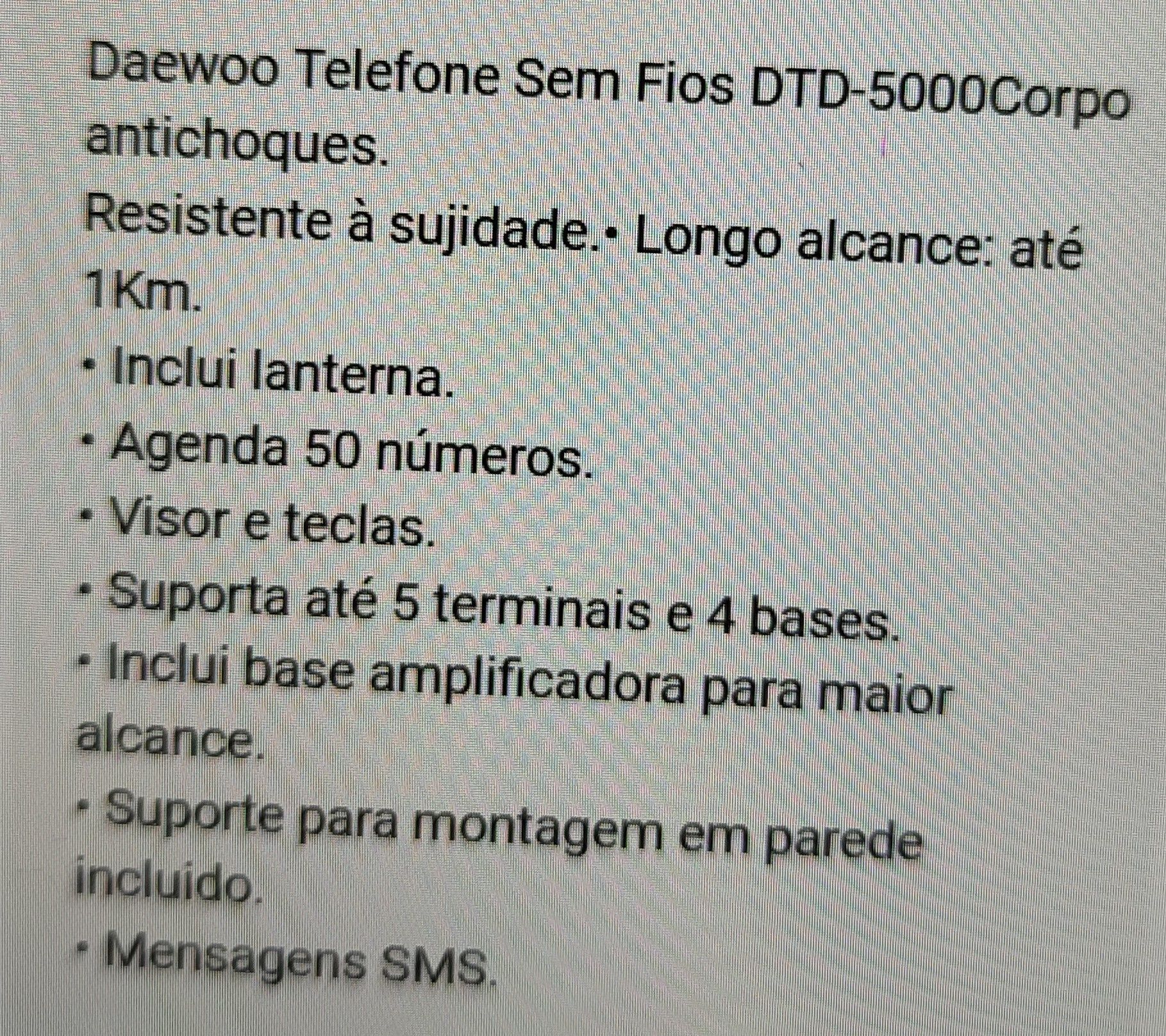 Telefone sem fios Daewoo DTD-5000