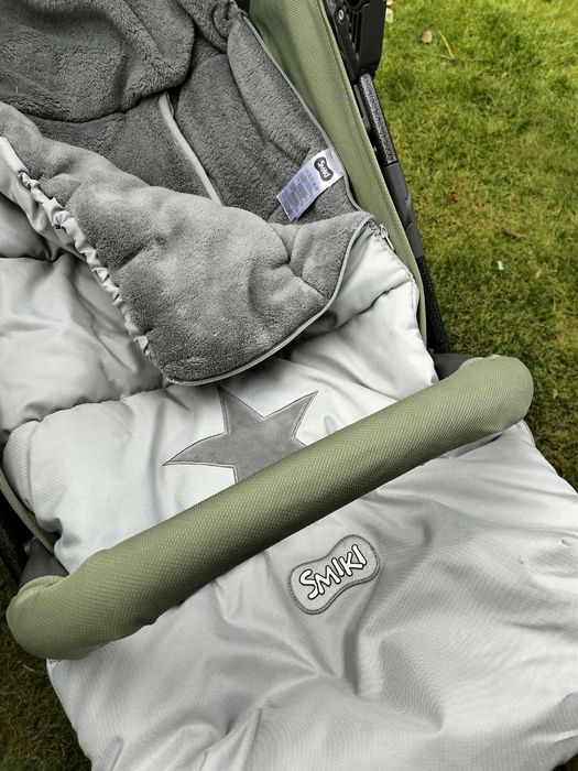 Hauck wózek spacerowy terenowy składany 3kołowy  śpiworek  mufka