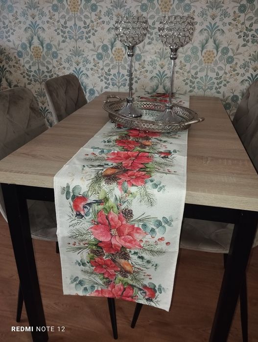 NOWY bieżnik obrus gwiazda betlejemska dekoracja stołu boże narodzenie