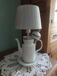 Lampa stołowa z porcelany
