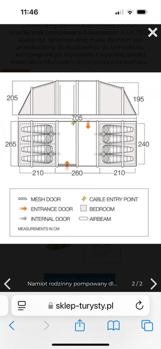 Namiot Vango Longleat 800 XL, na 8 osób