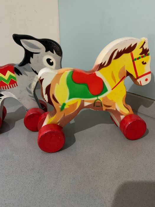 Bonecos Antigos de madeira maciça