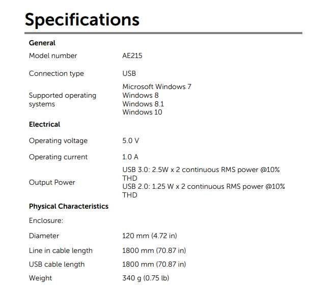 Аудіо колонки DELL AE215 5W RMS 2.0 speaker system з WAVES MAXX AUDIO