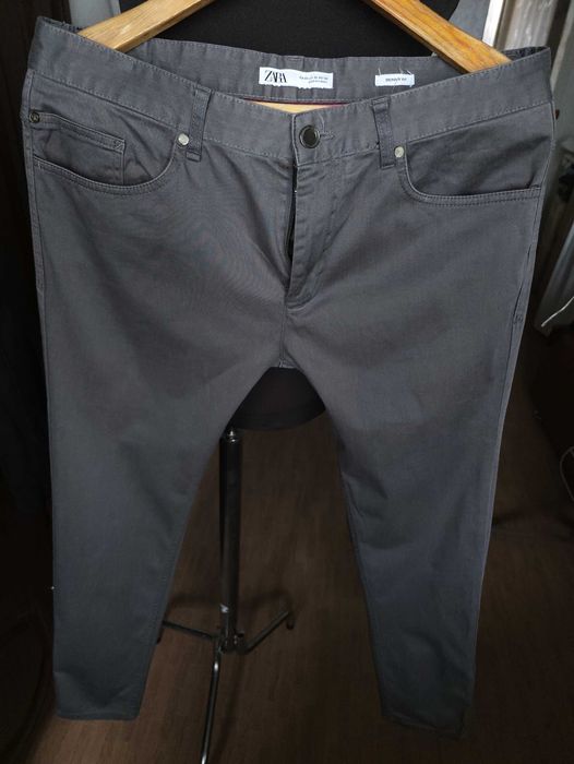 Джинсы (chino Zara Man USA w32 stretch grey.