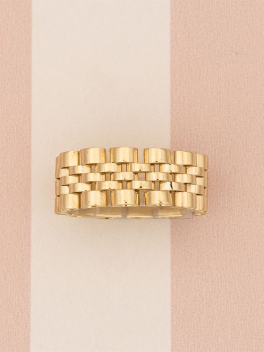 Pierścionek złoto 585, nowy ruchomy bransoletkowy