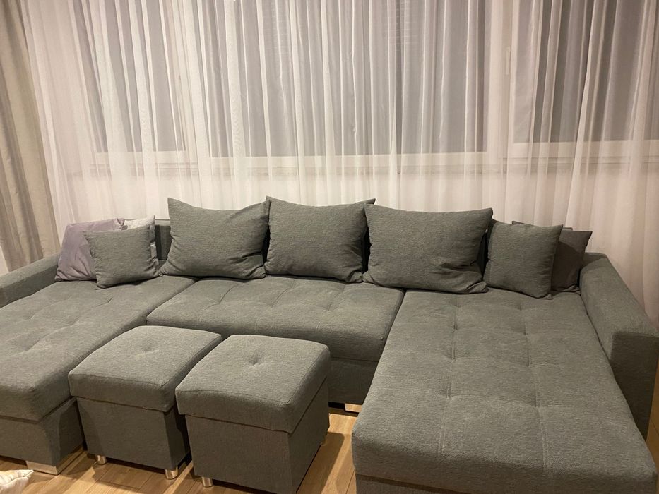 Narożnik szary w kształcie U