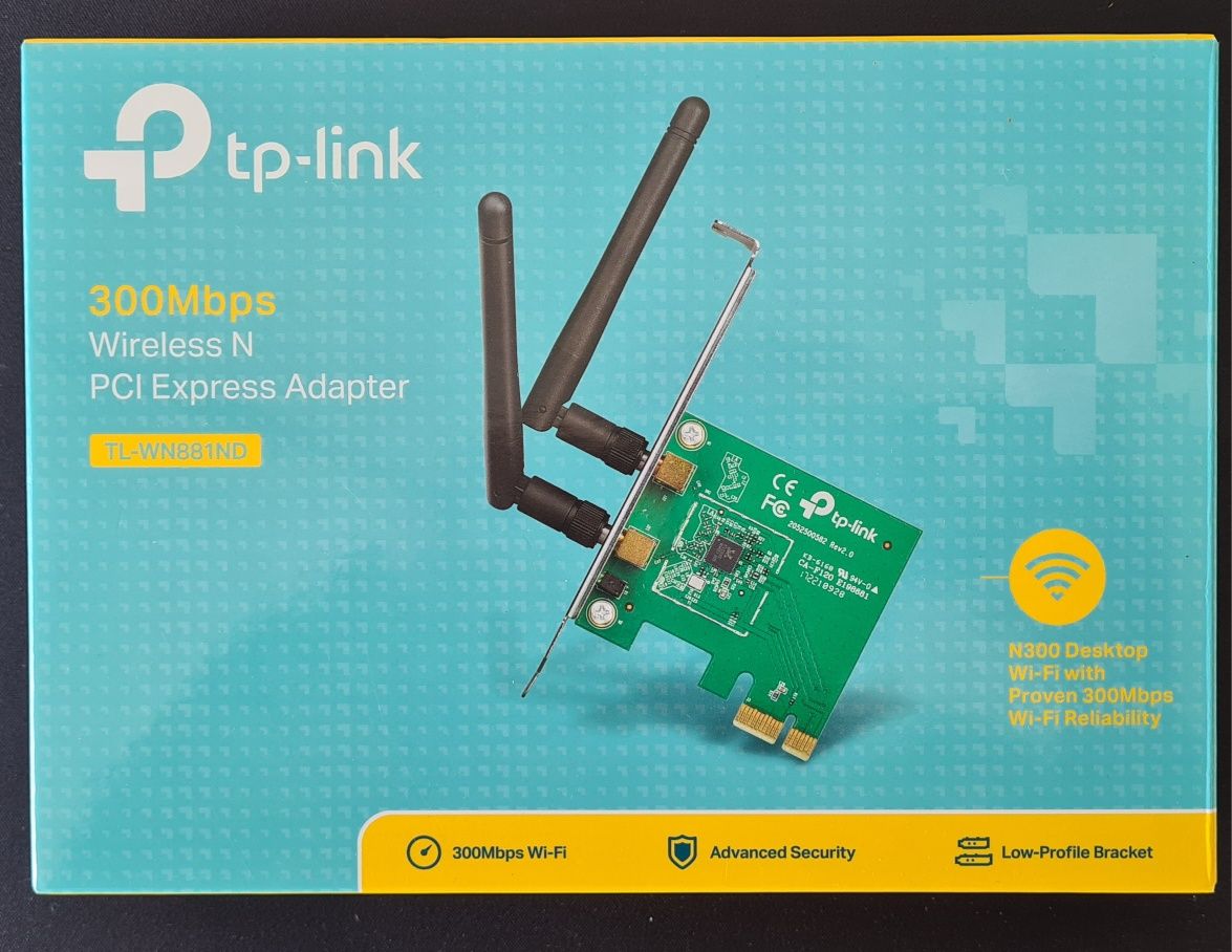 Tp-link placa rede wi-fi pci express TL-WN881ND