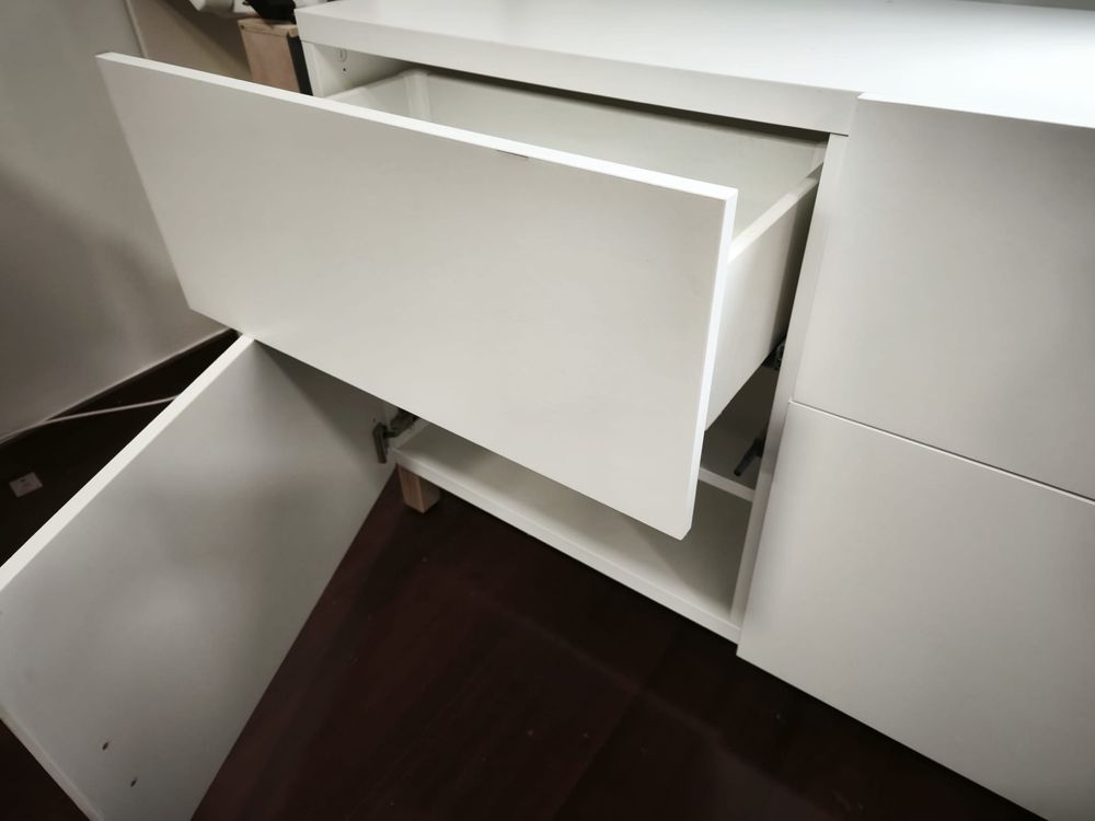 Cómoda BESTA - Comb arrumação, com portas e gavetas