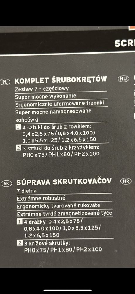 Komplet śrubokrętów Powerfix