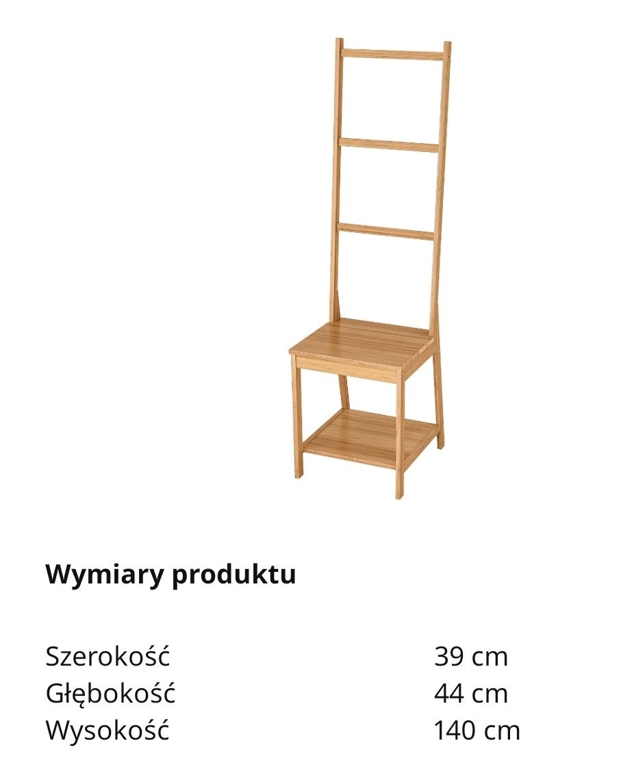 Krzesło z wieszakiem IKEA Ragrund bambus