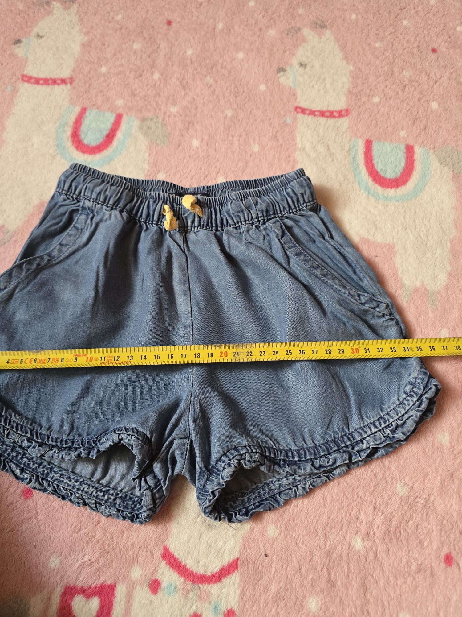 Krótkie spodenki 116cm jeansowe dla dziewczynki