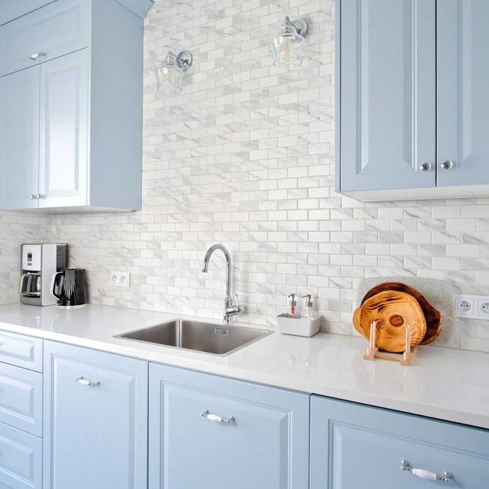 Mozaika Raw Decor Płytka Cegiełka XL Marble Matowa (3 plastry)