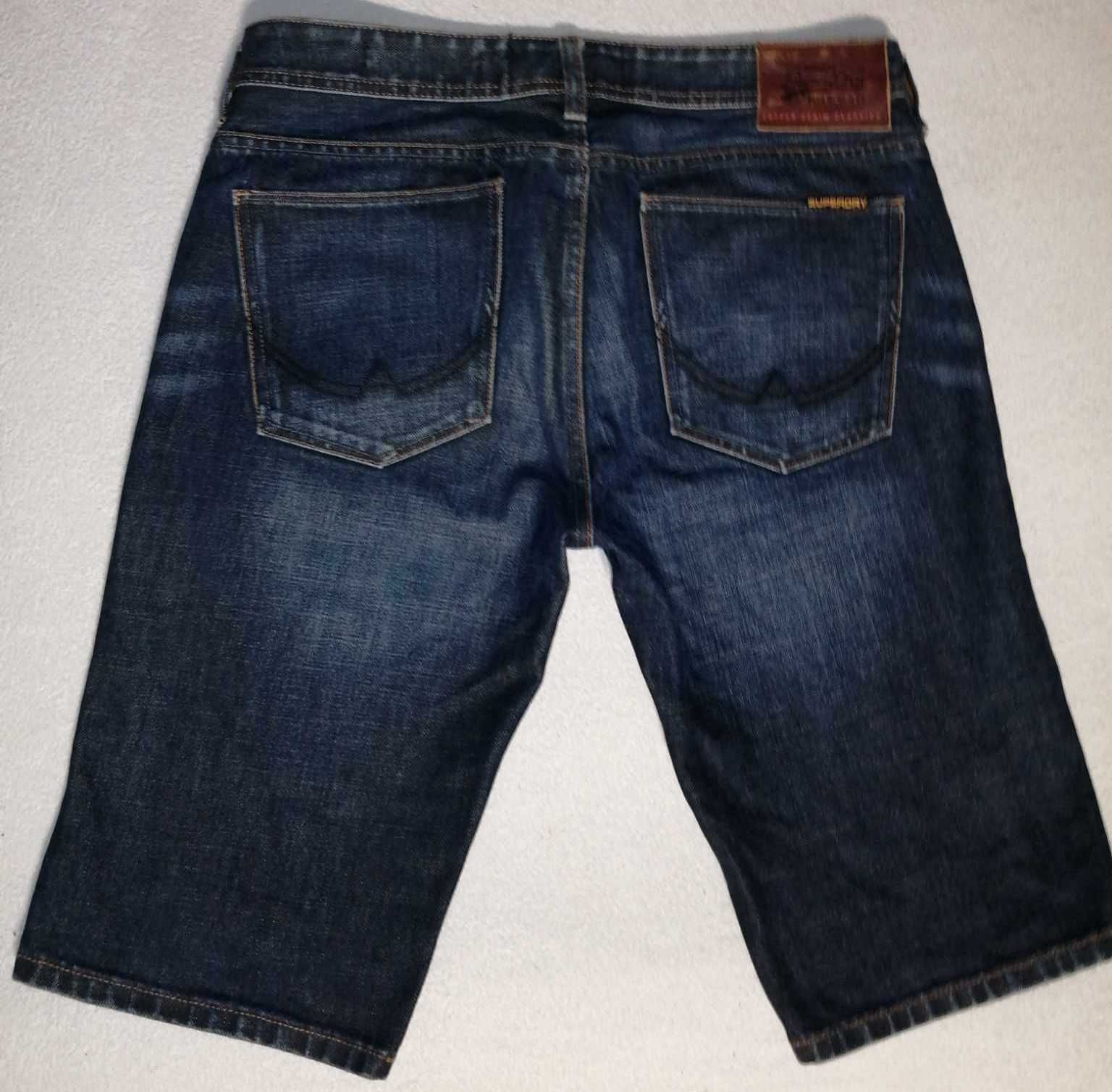 SUPERDRY Vintage Jeans Spodenki Męskie W 31 Oryginalne Jak nowe