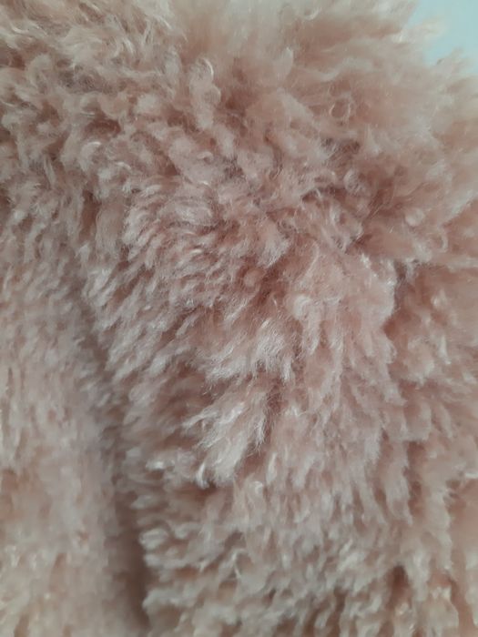 Casaco pelo rosa velho Mango