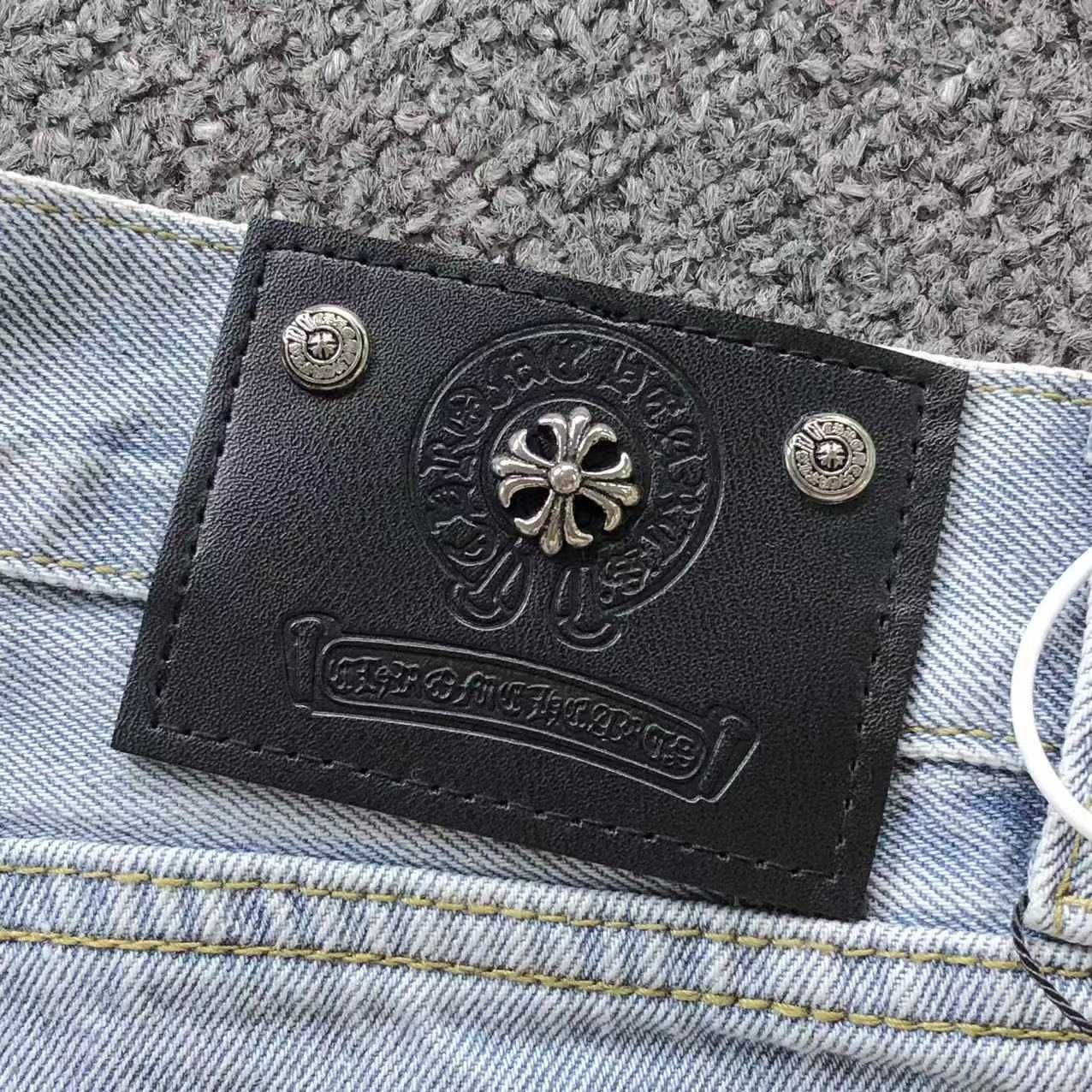 Джинсові шорти Chrome Hearts шорты хром хартс