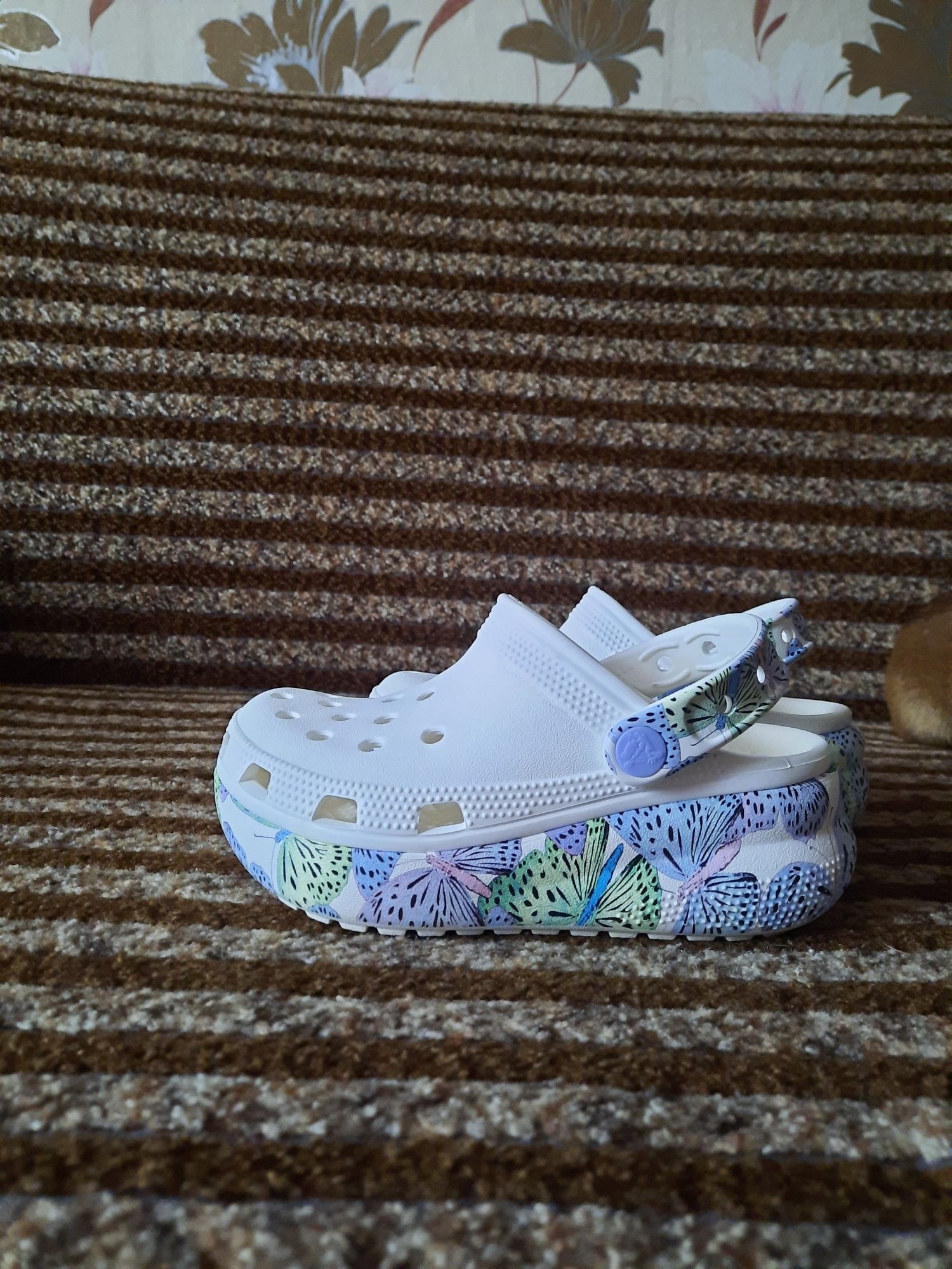 Дитячі сабо crocs Classic Cutie Butterfly Clog  White/Multi  C 12