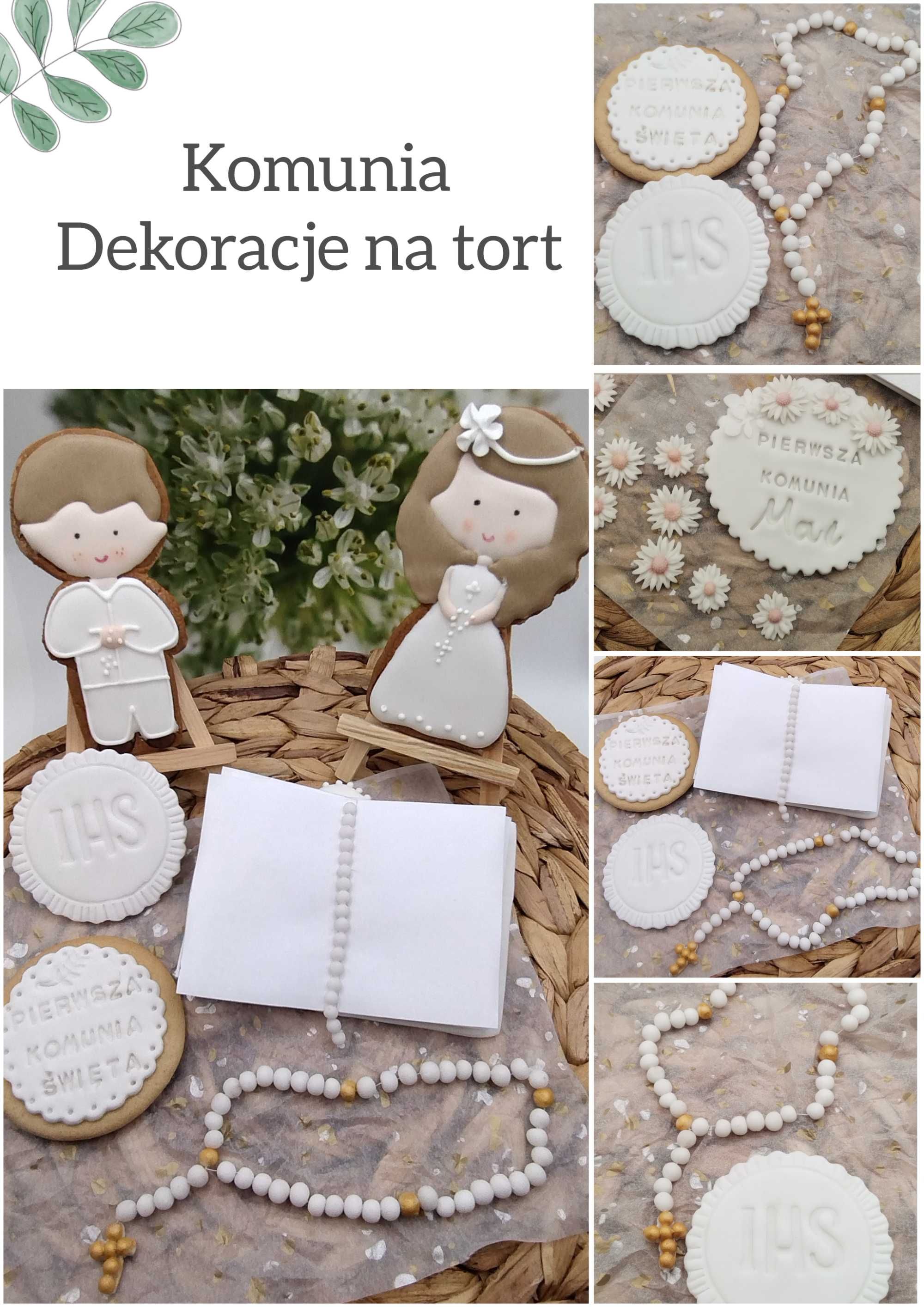 Dekoracje na tort komunijny