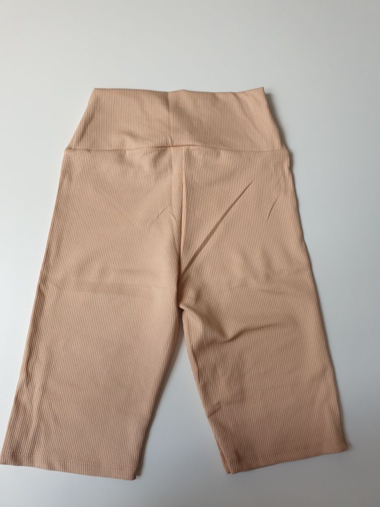 Kolarki damskie prążek krótkie leginsy modelujące r.XL Turcja