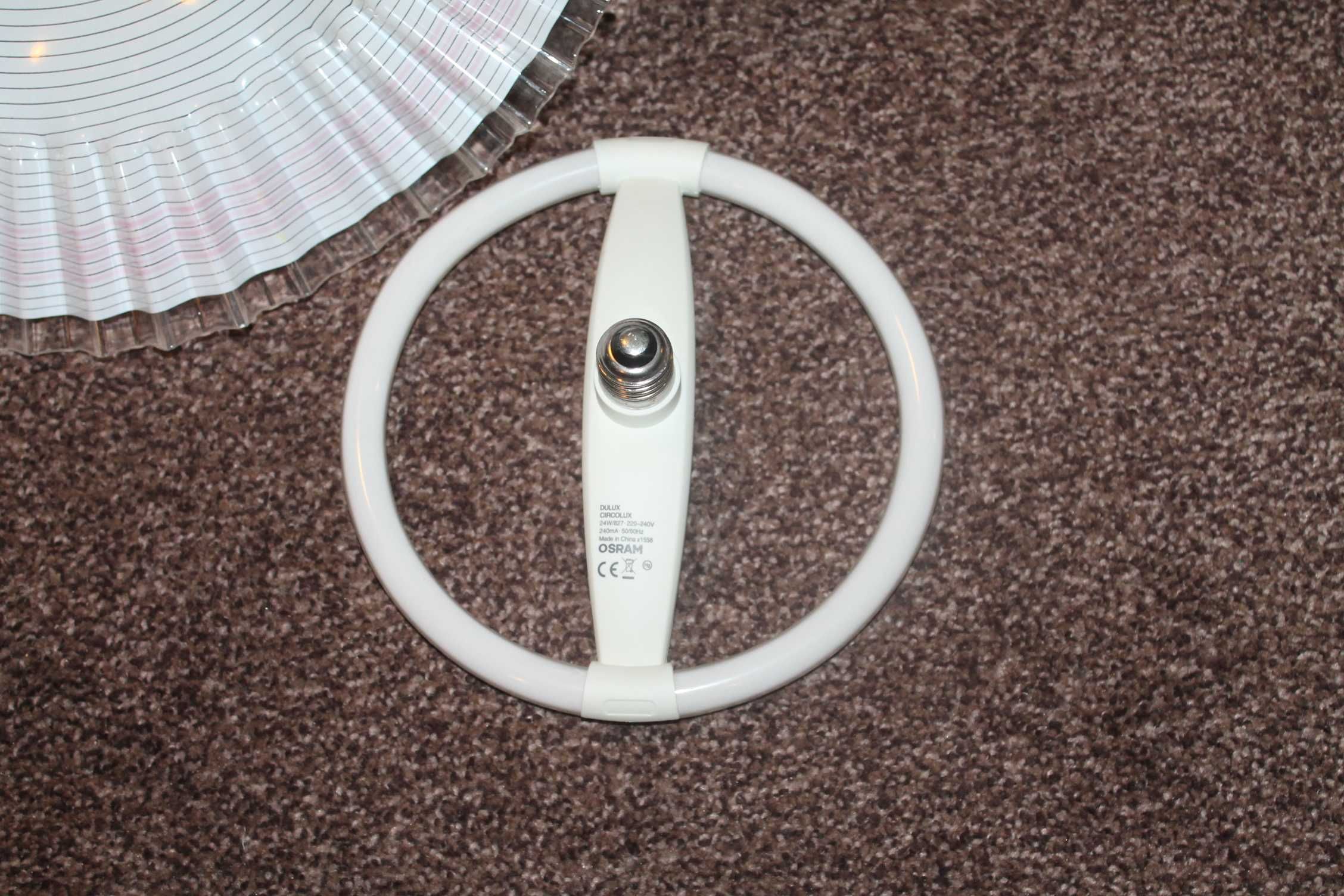 Oprawa z kloszem 47cm  PCV  zwieszakowa