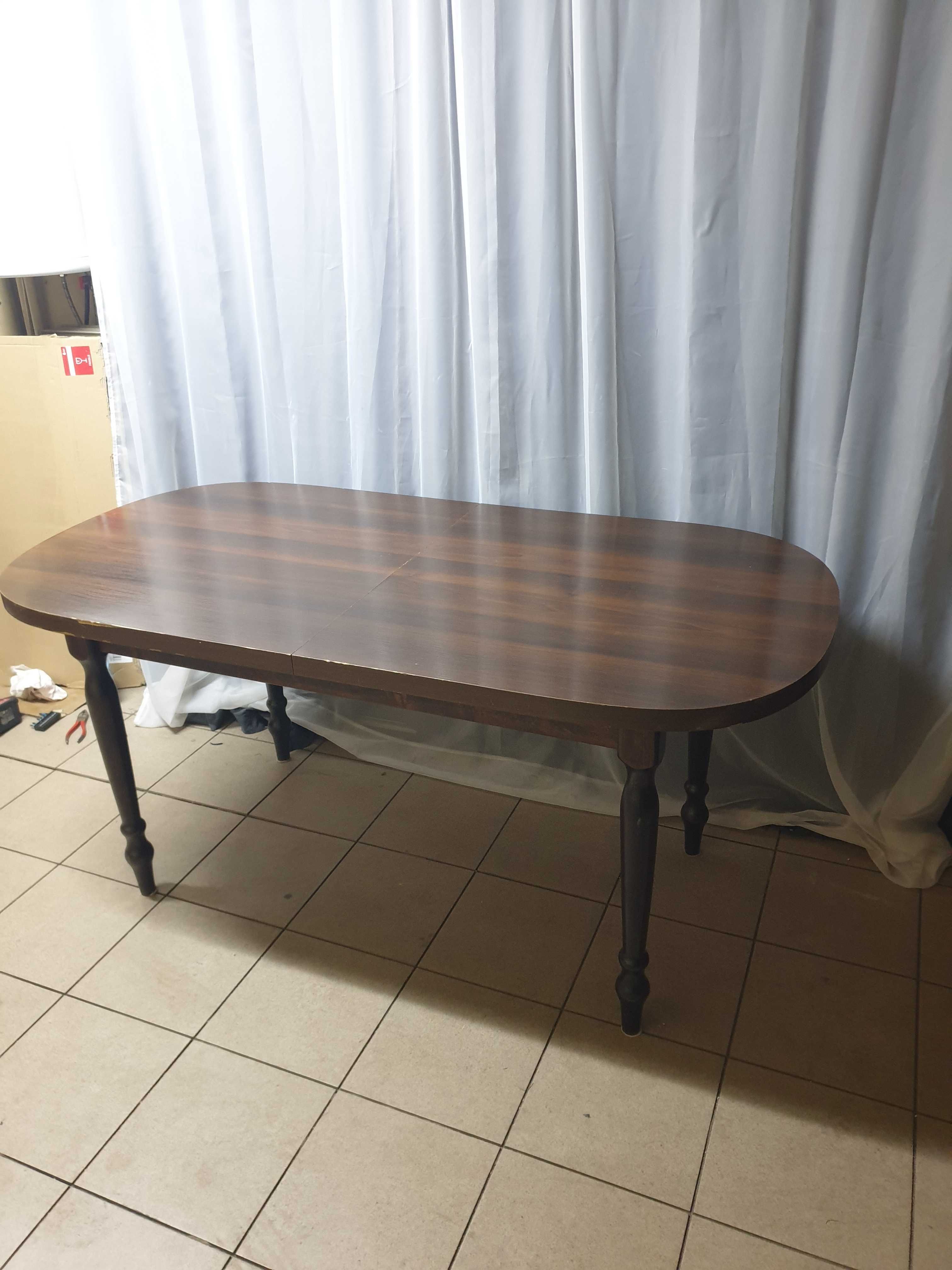 Stol+4krzesla z krzeslami zestaw krzesel komplet rozkladany owalny