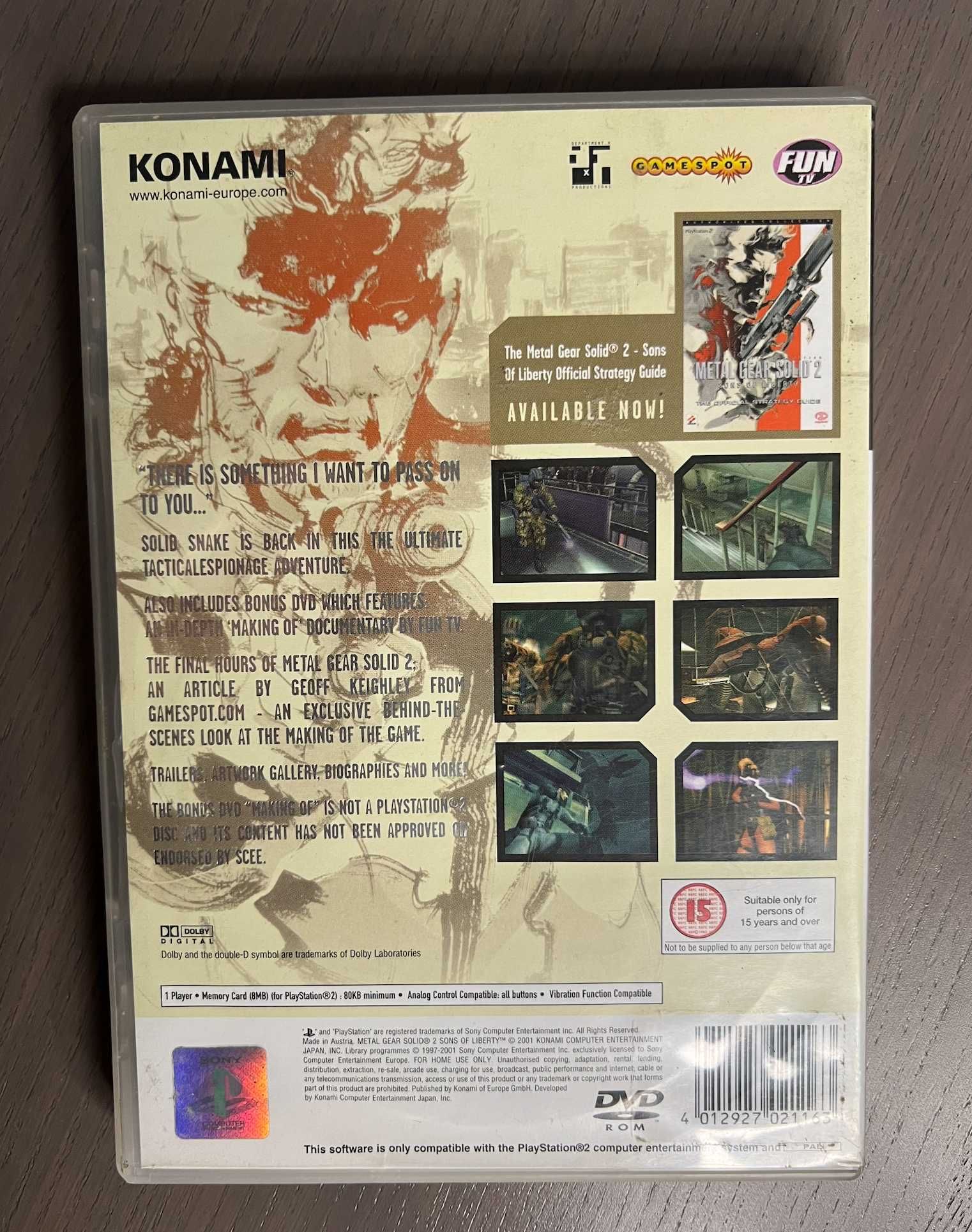 Metal Gear Solid 2 Sons Of Liberty PAL PS2