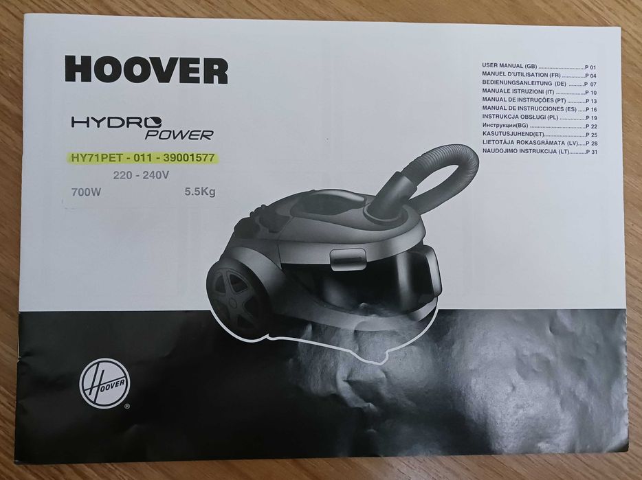 Aspirador a água Hoover NOVO