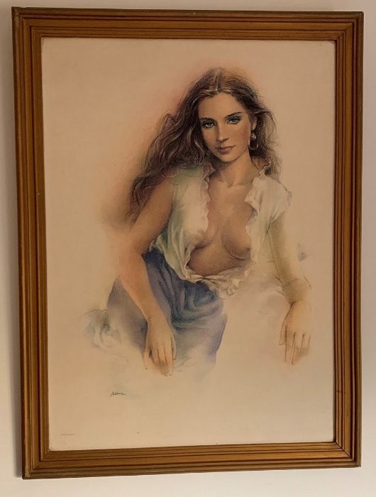 Quadro Pintado com imagem de Mulher (artista desconhecido)