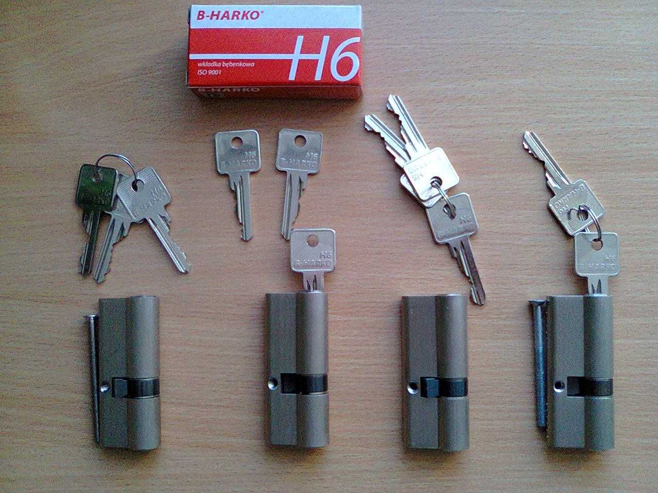 Wkładka do drzwi bębenkowa 30/45 mm nikiel satyna 5 kompletów zamek
