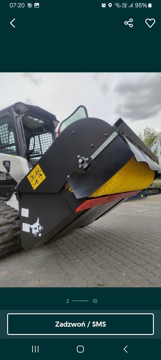 BOBCAT Ładowarka szczotka widły zamiatarka załadunek rozładunek palet