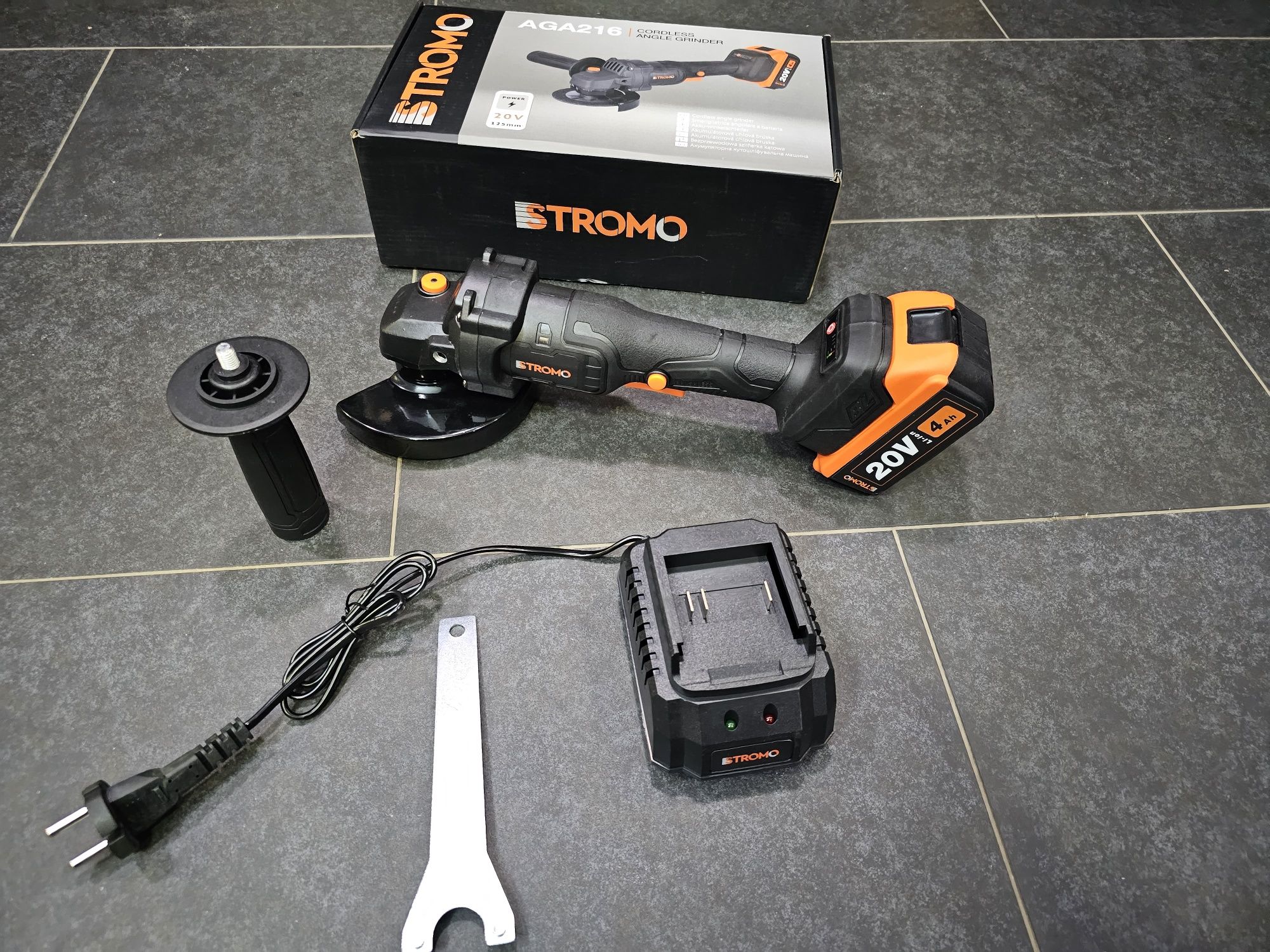 Болгарка Аккумуляторная Бесщеточная Stromo 20V+4.0Ah акб+З.У /Procraft