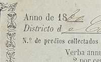 1880 recibo de contribuição predial, Peral, Proença-a-Nova