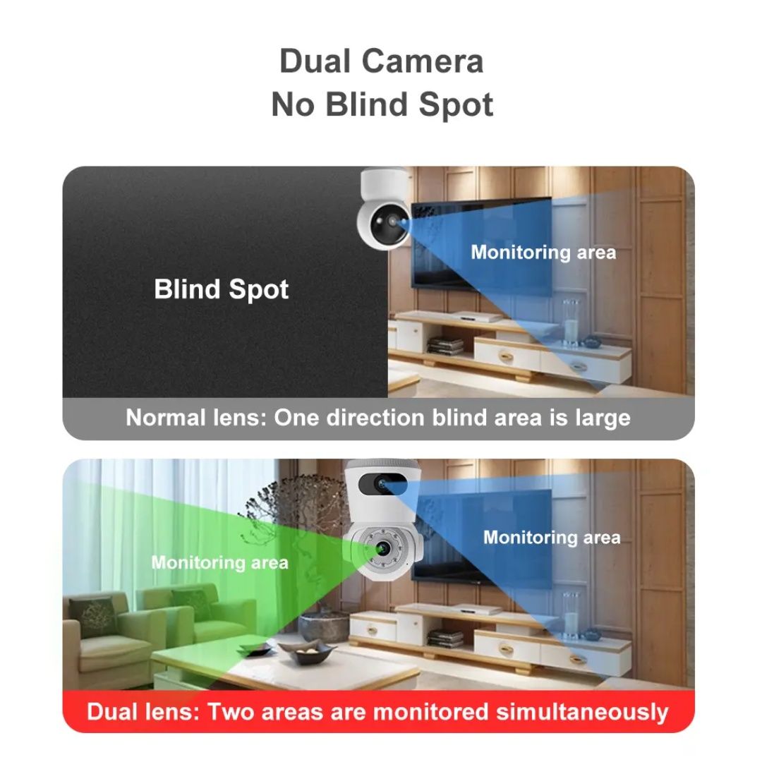 Nowa kamera kamerka szpiegowska WiFi V380 Smart Home – Dual Lens, Auto