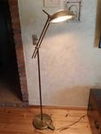 Mosiężna lampa stojąca duża ciężka sprawna