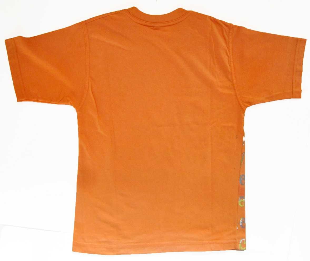 T-Shirt de Criança Unissexo Laranja Estampada