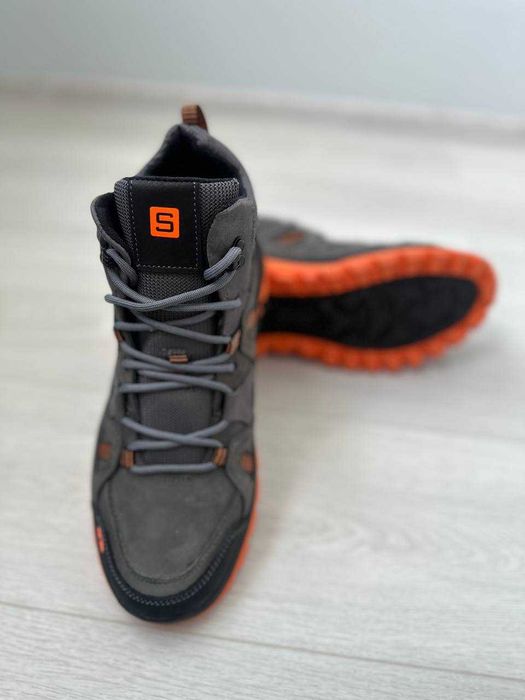 Мужские зимние ботинки Чоловічі черевики из натуральной кожи SALOMON