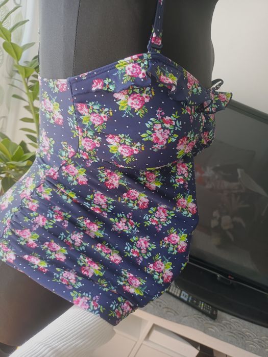 Strój kąpielowy ciążowy kwiaty 3czesciowy r. L firma Maternity Atmosph