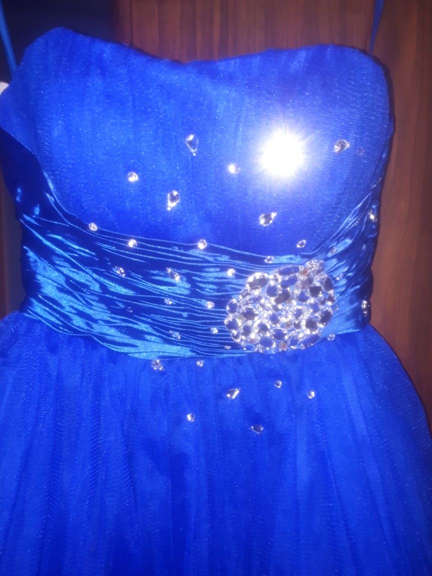 Sukienka chabrowa, granatow w rozmiarze 36, nowa