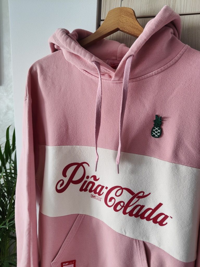 Bluza z kapturem kangurka oversize Plny Lala xS 34 Piña Colada