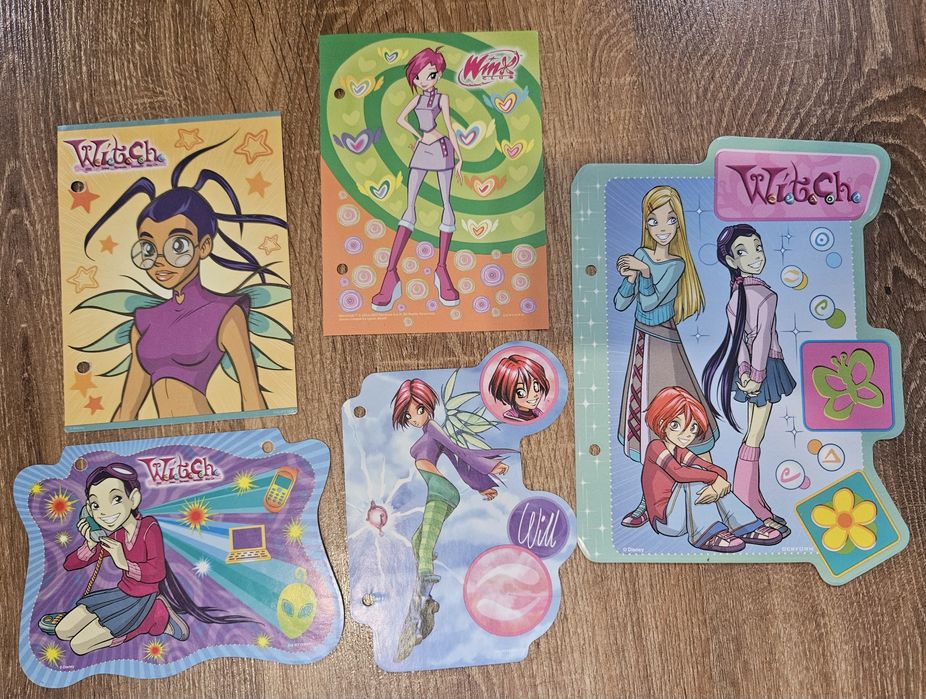 Karteczki naklejki do segregatora Witch Winx