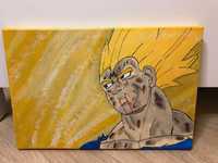 Obraz ręcznie malowany akrylowy Majin Vegeta Dragon Ball 33x22