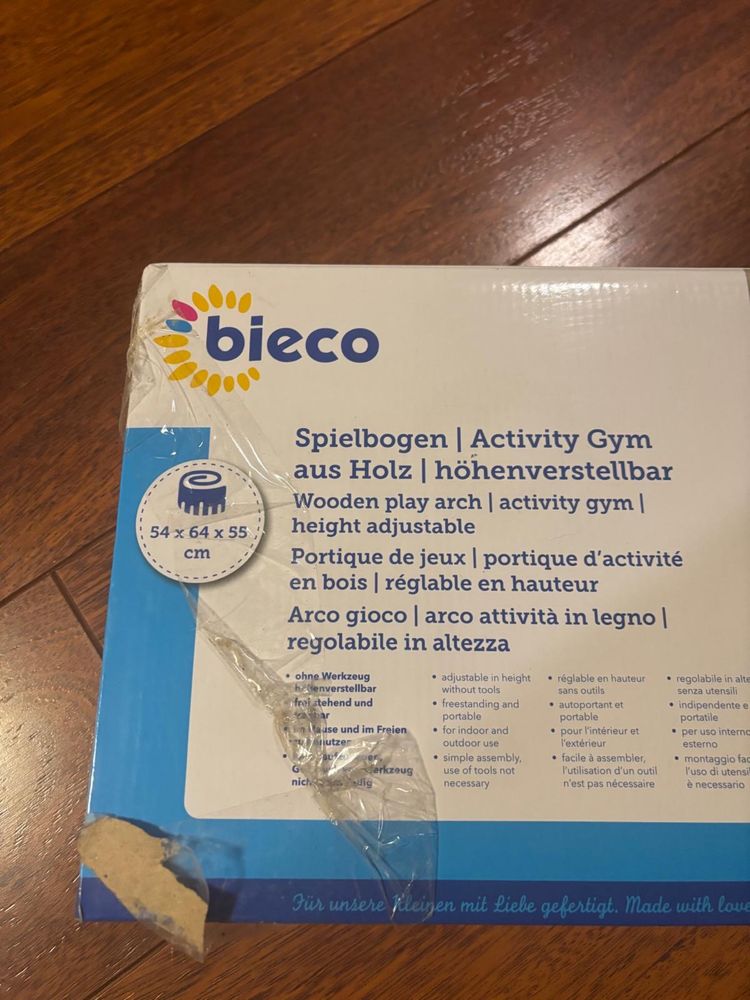 Bieco zabawka drewniana sensoryczna mata edykacyjna niemowlaka dziecka