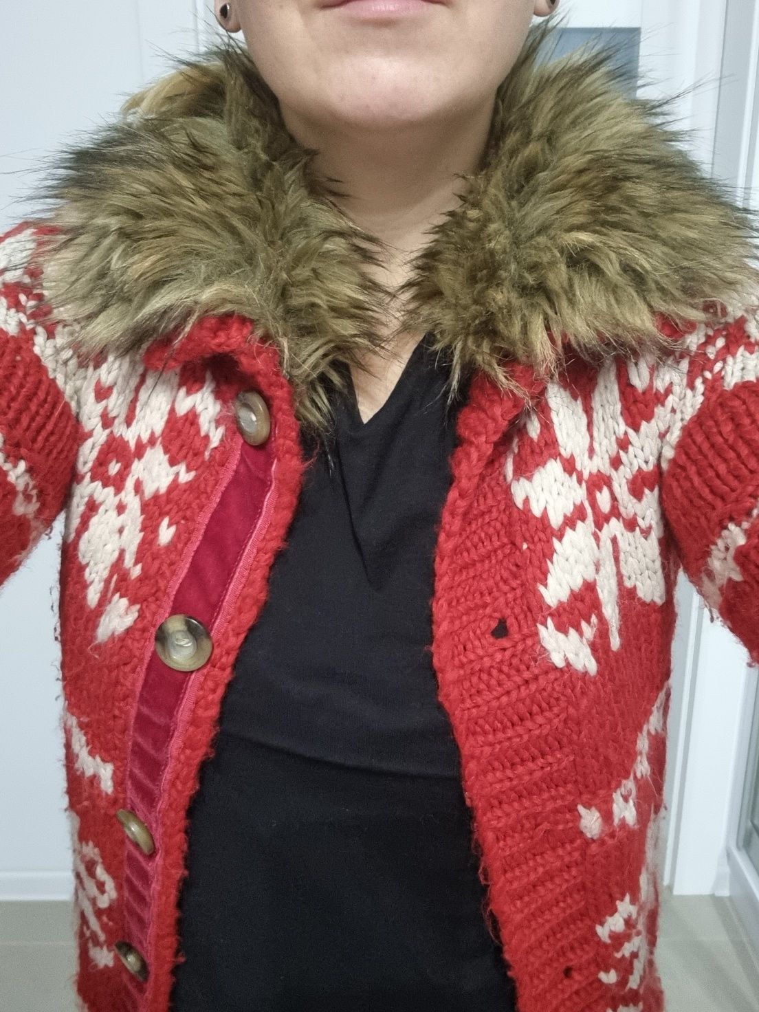 Sweter świąteczny wzór norweski abercrombie kids xs s xl
