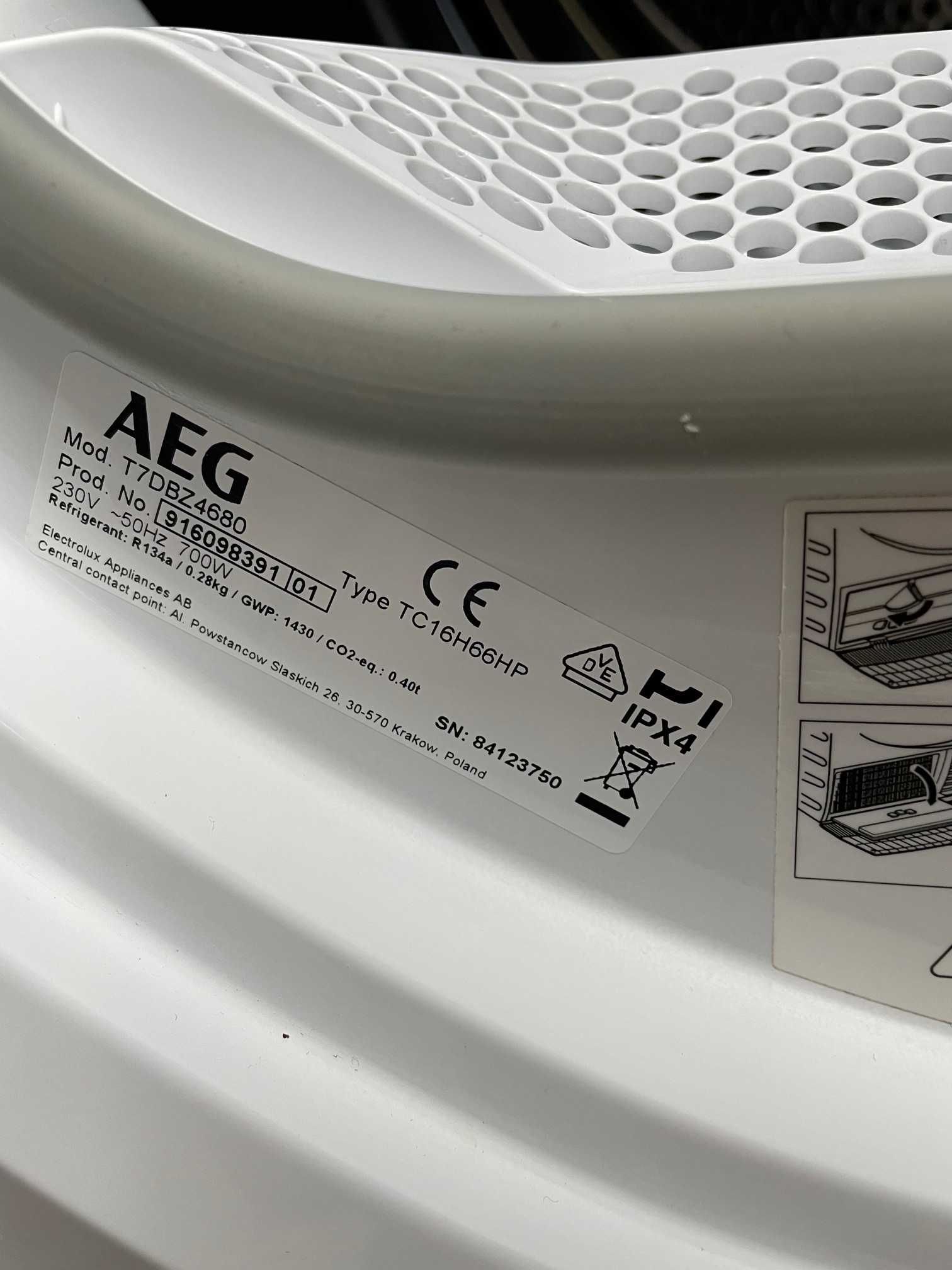 Suszarka AEG 8000 Series Lavatherm Pompa Ciepła 8kg GW
