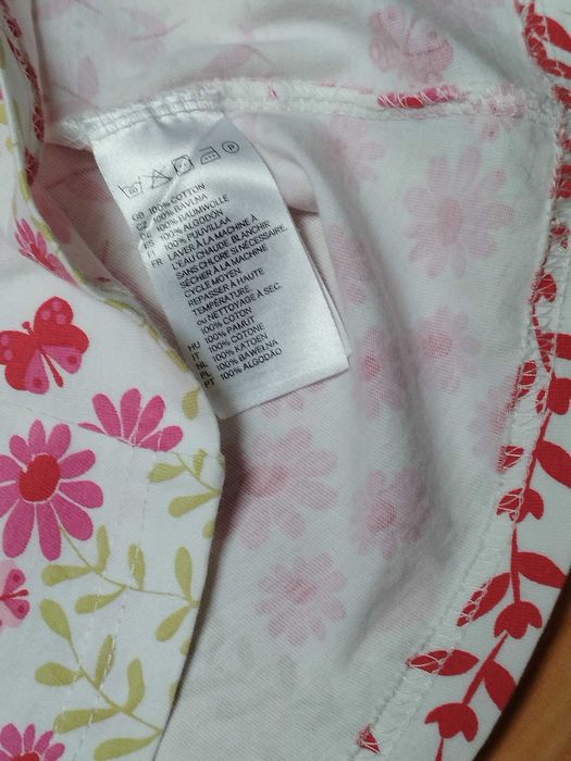 Bawełniana sukienka na ramiączka 122/128 H&M kwiatki